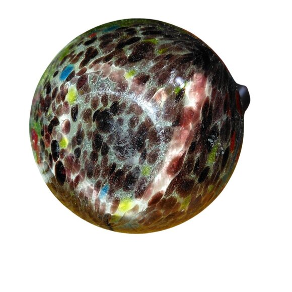 Blown glass oil lamp unused new wick - Picture 4 of 5